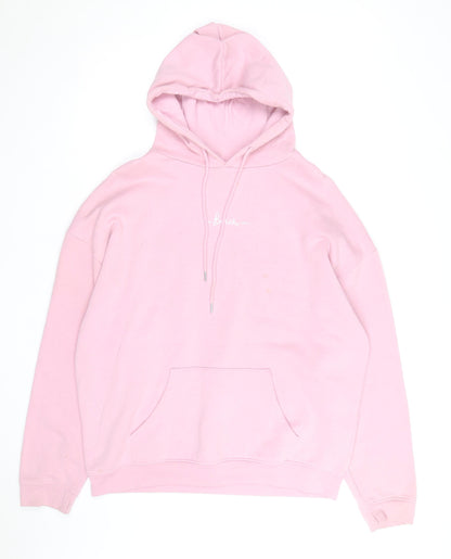 Bench Mens Pink Pullover Hoodie Size XL Cotton Blend Fleece Lined