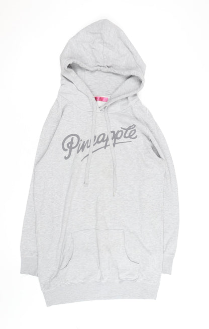 Pineapple Womens Grey Hooded Pullover Hoodie Size 14