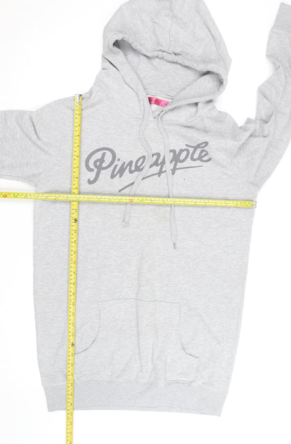 Pineapple Womens Grey Hooded Pullover Hoodie Size 14