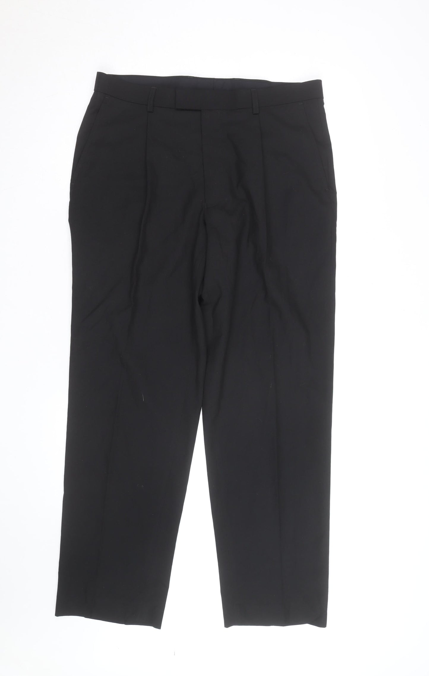 Marks and Spencer Men’s Black Regular Fit Dress Pants 34W 29L