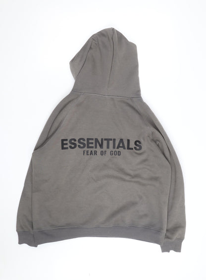 Fear of God Essentials Men's Grey Pullover Hoodie Size M