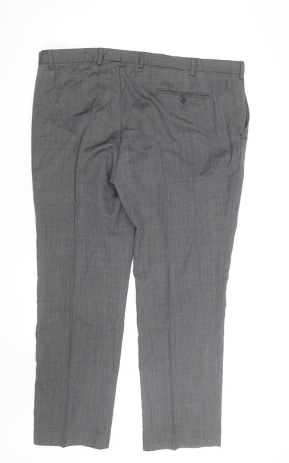 Marks and Spencer Men's Grey Wool Blend Dress Pants 36x32 Classic Fit