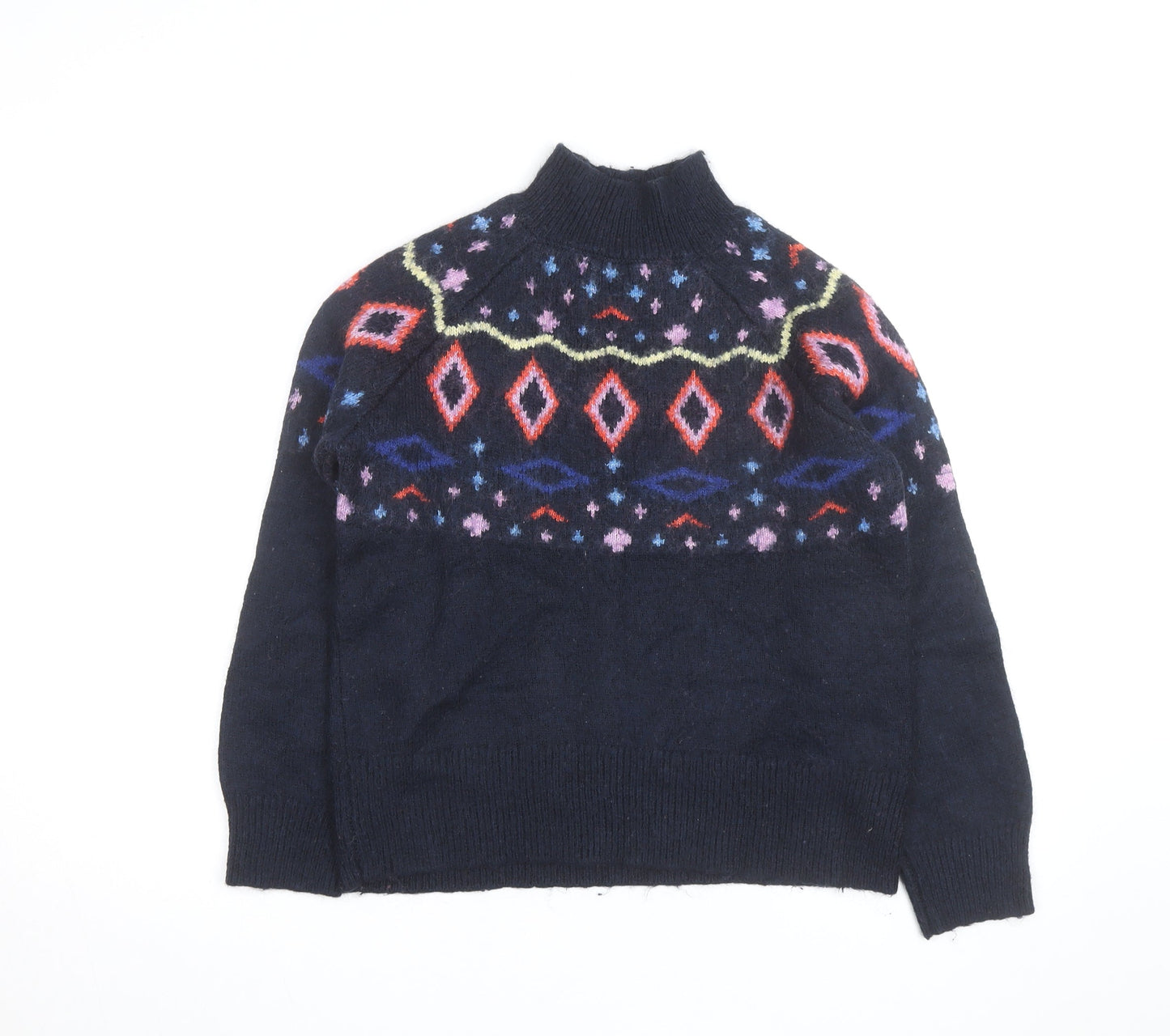 Marks and Spencer Women’s Blue Fair Isle Wool Jumper Size S