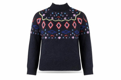 Marks and Spencer Women’s Blue Fair Isle Wool Jumper Size S
