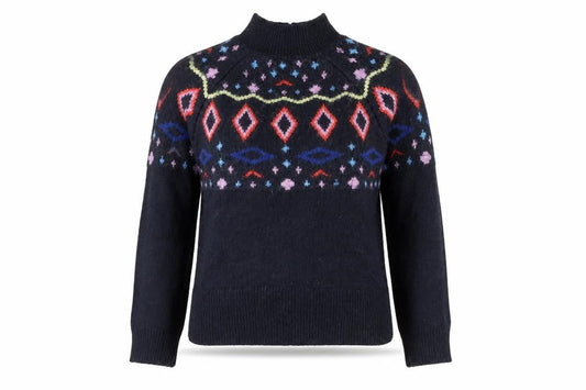 Marks and Spencer Women’s Blue Fair Isle Wool Jumper Size S