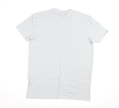 McKenzie Men's Grey Cotton Crew Neck Short Sleeve T-Shirt Size M