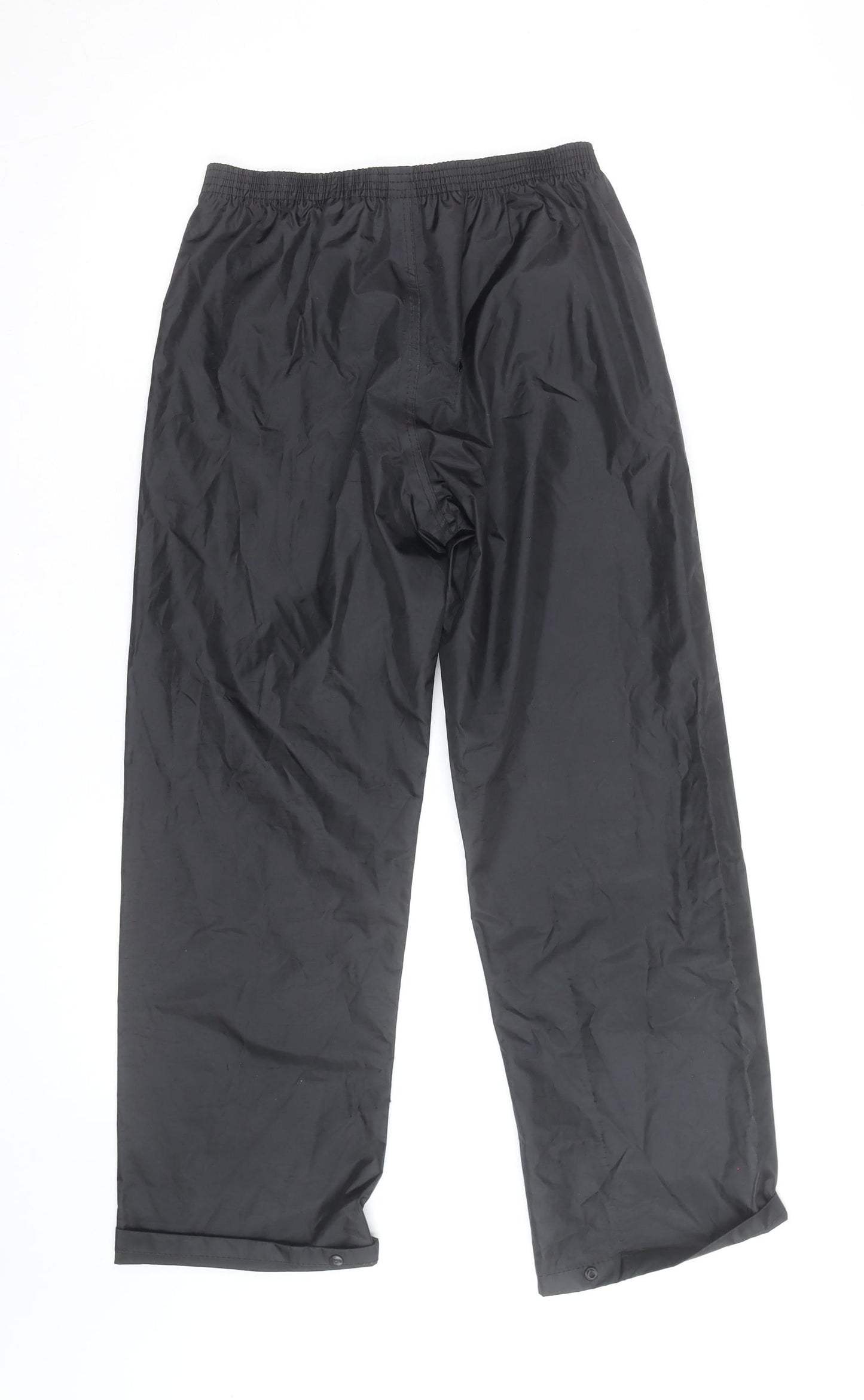 Regatta Boys Black Waterproof Rain Trousers 11-12 Years Lightweight Elastic Waist