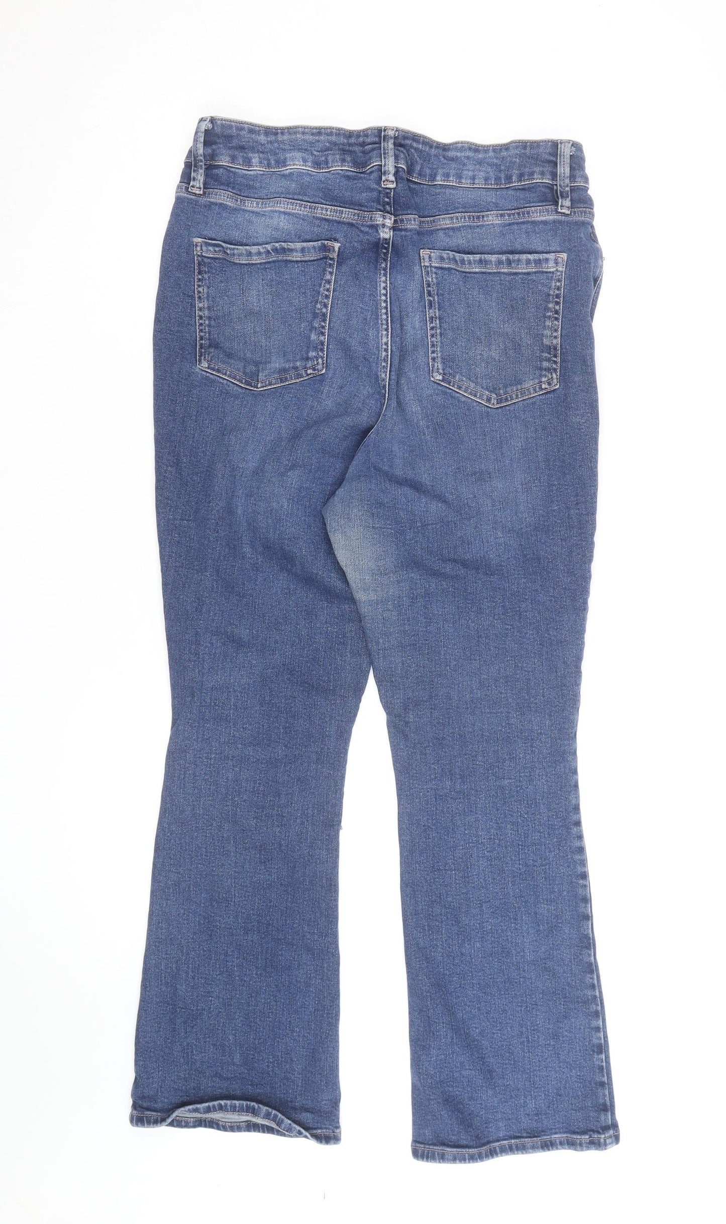 F&F Women Blue Bootcut Jeans Size 14 Regular Mid Rise Denim