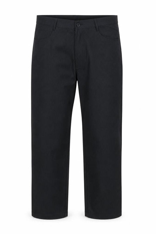 Peacocks Men's Black Pinstripe Chino Trousers Size S Regular Fit