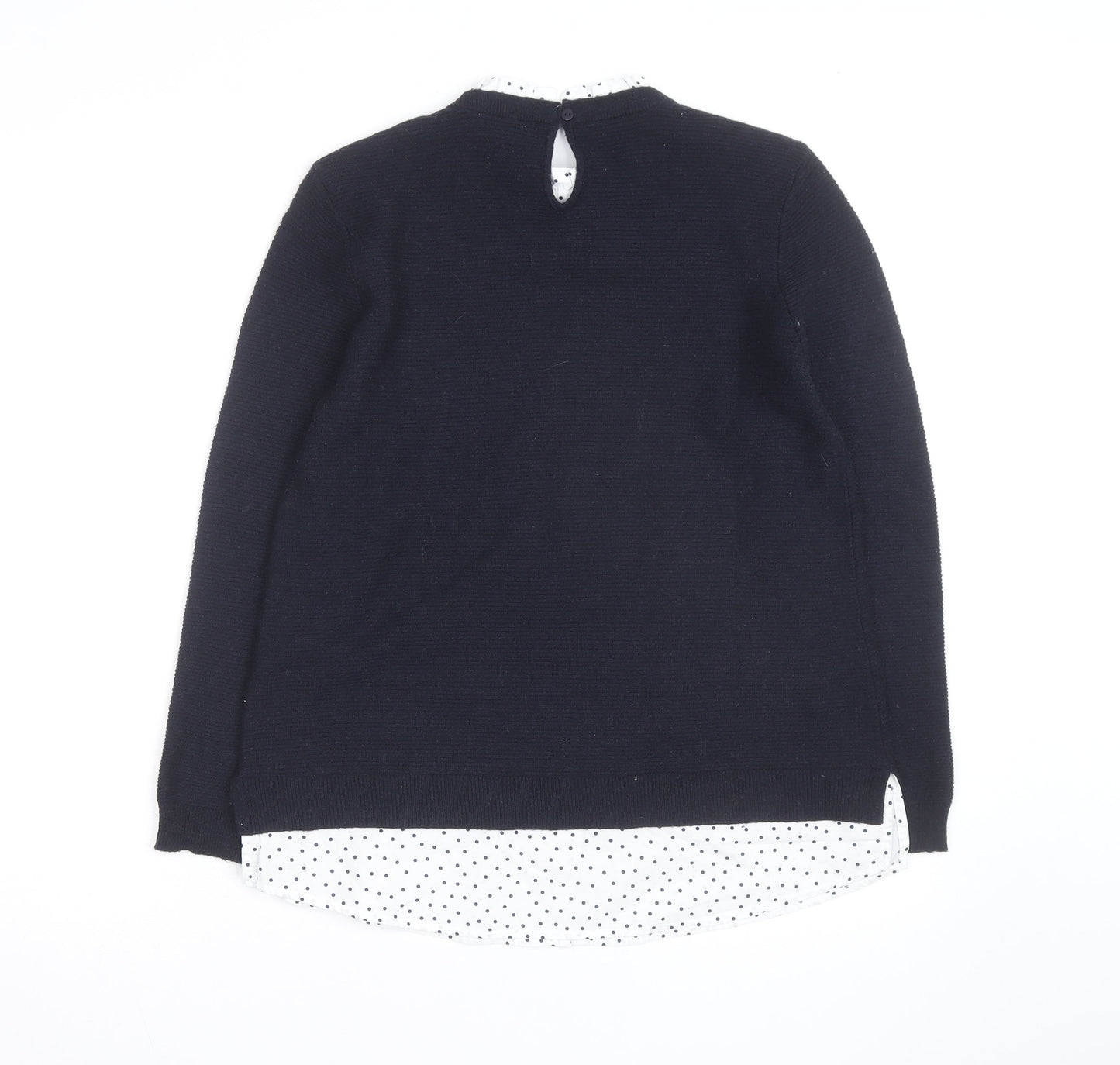 Monsoon Women's Black Crew Neck Knit Jumper M Classic Workwear