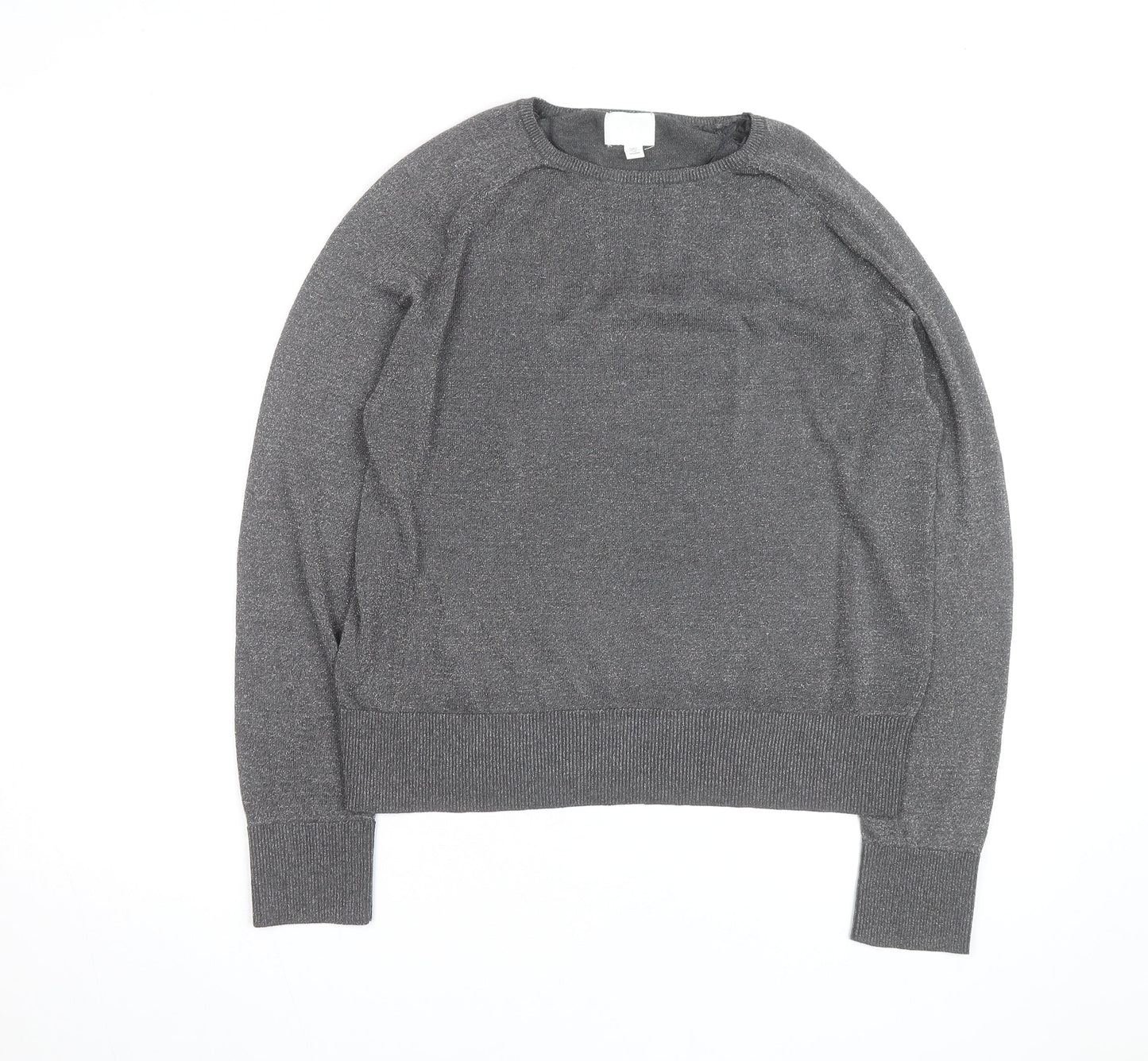 H&M Men's Grey Crew Neck Pullover Jumper Size S Regular Fit