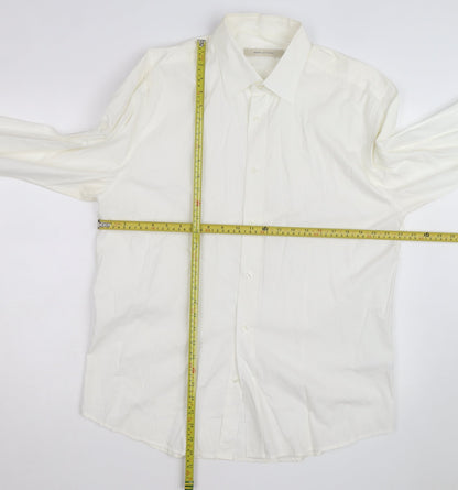 Rocha John Rocha Men's White Regular Fit Long Sleeve Button-Up Shirt L