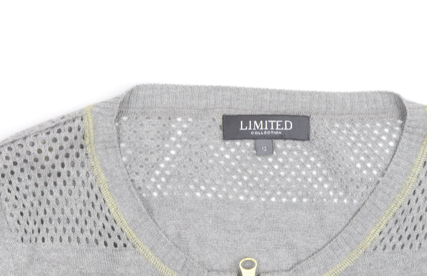 Marks and Spencer Women’s Grey Knit Full Zip Cardigan Size 12