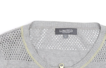 Marks and Spencer Women’s Grey Knit Full Zip Cardigan Size 12