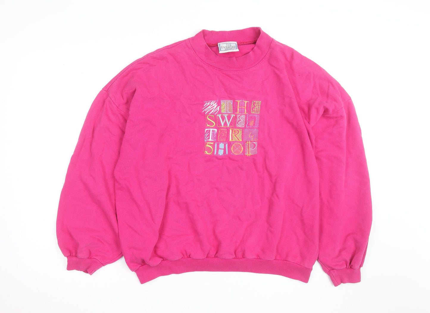 The Sweater Shop Womens Pink Cotton Pullover Sweatshirt Size L