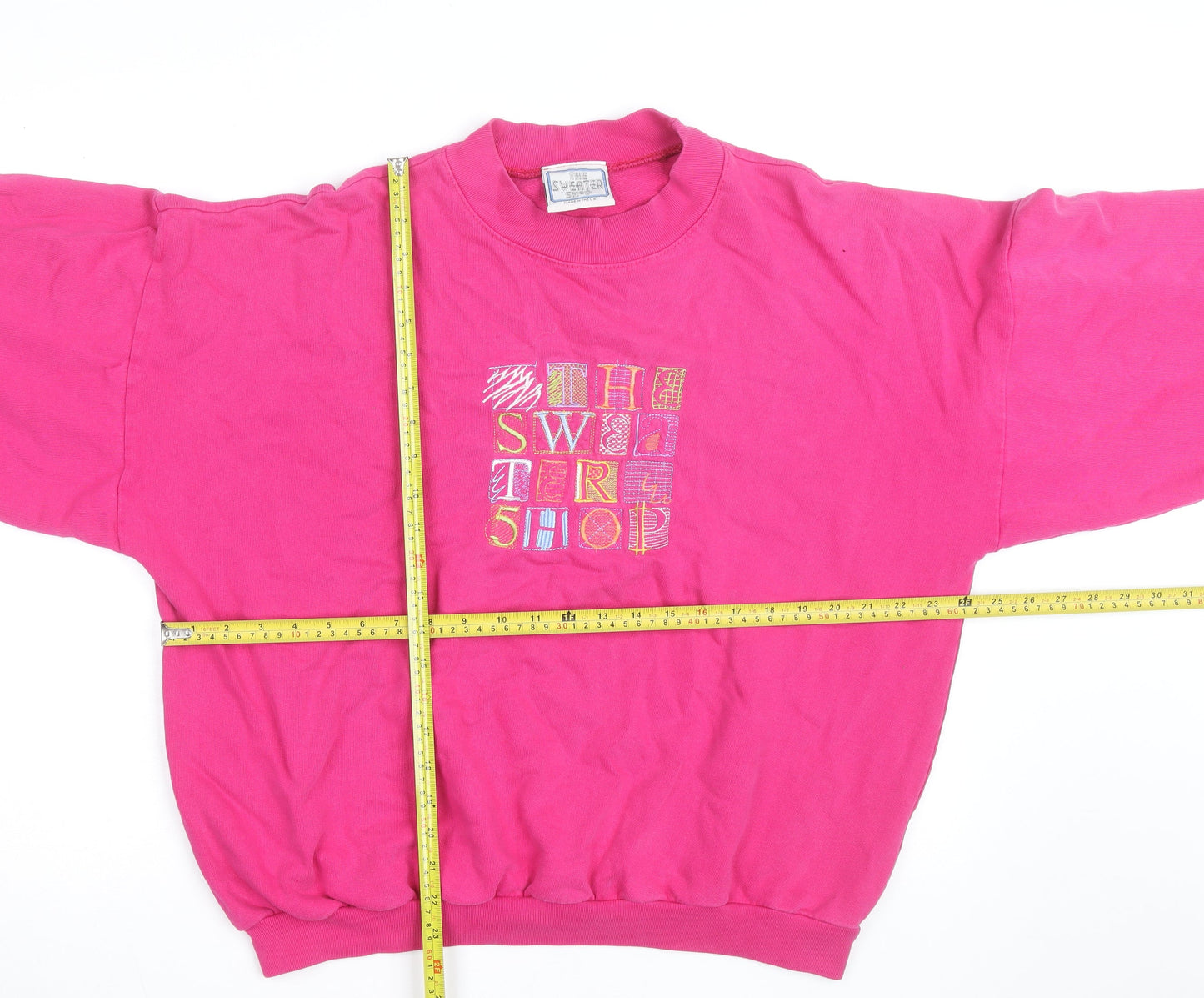 The Sweater Shop Womens Pink Cotton Pullover Sweatshirt Size L