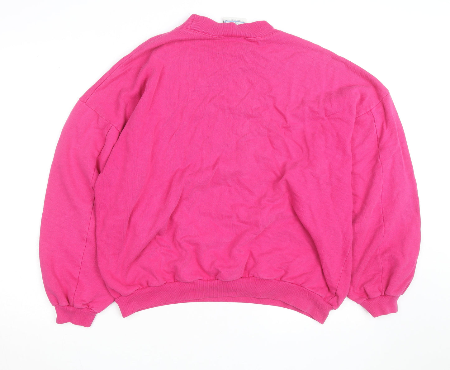 The Sweater Shop Womens Pink Cotton Pullover Sweatshirt Size L
