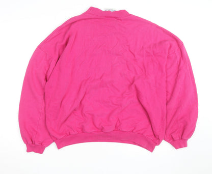 The Sweater Shop Womens Pink Cotton Pullover Sweatshirt Size L