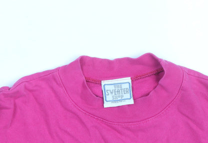 The Sweater Shop Womens Pink Cotton Pullover Sweatshirt Size L
