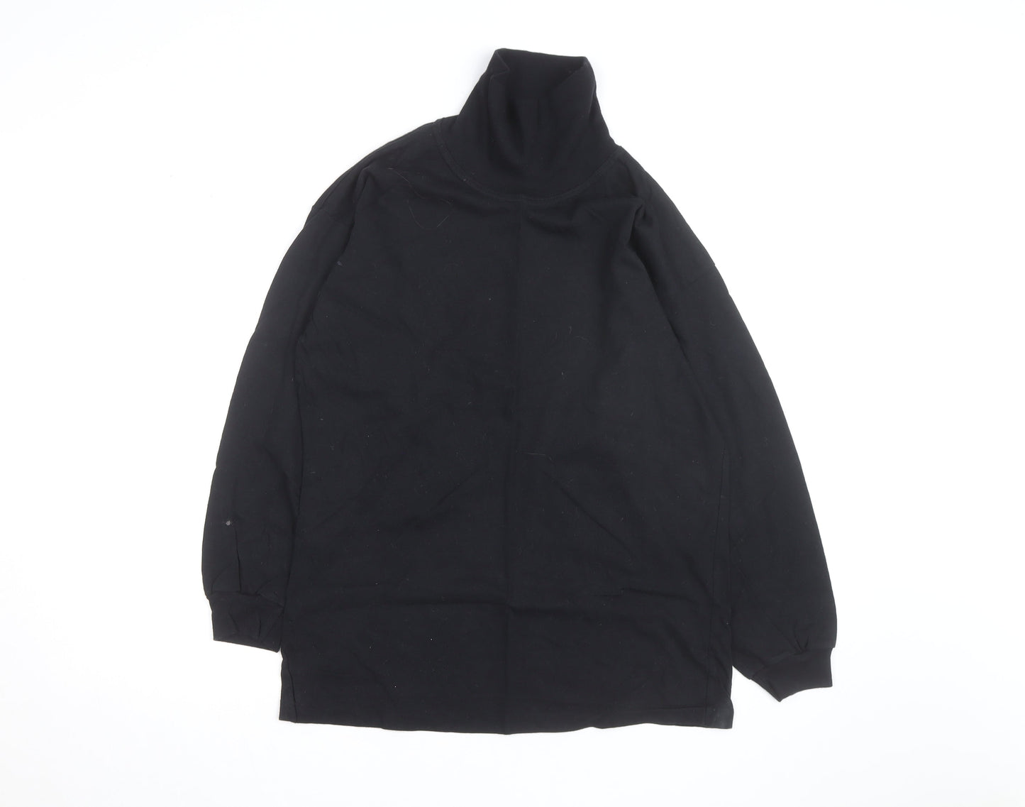 The Sweater Shop Teens Black Roll Neck Cotton Jumper M