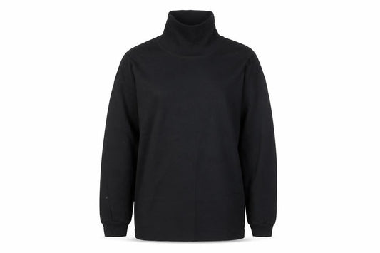 Front view of The Sweater Shop Teens Black Roll Neck Cotton Jumper M