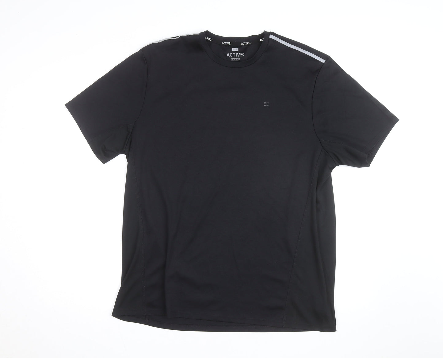 F&F Active Men's Black XL Moisture Wicking Short Sleeve Sports T-Shirt
