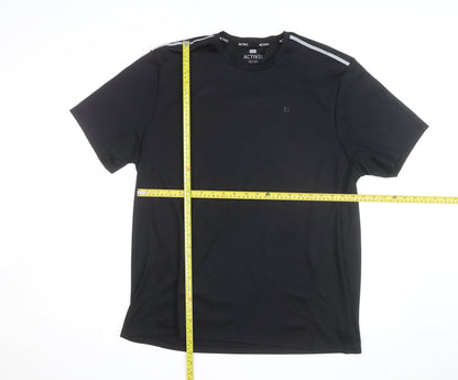 F&F Active Men's Black XL Moisture Wicking Short Sleeve Sports T-Shirt