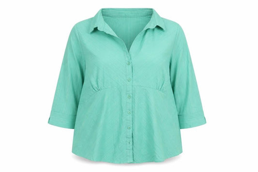 Dorothy Perkins Women's Green 3/4 Sleeve Button-Up Shirt Size 20