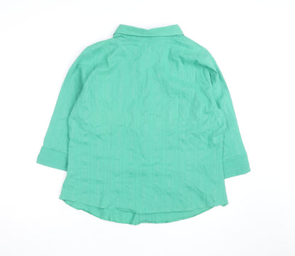 Dorothy Perkins Women's Green 3/4 Sleeve Button-Up Shirt Size 20