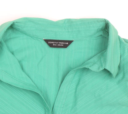Dorothy Perkins Women's Green 3/4 Sleeve Button-Up Shirt Size 20
