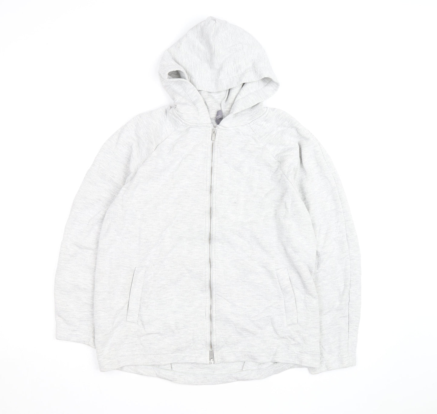 Sweaty Betty Grey Full Zip Hoodie Unisex Adults S Lightweight Cotton Blend