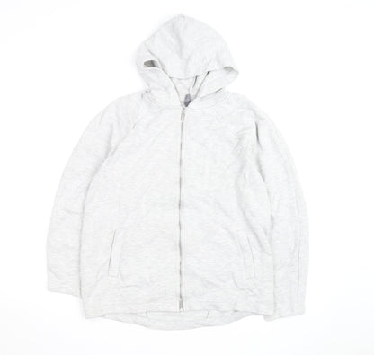 Sweaty Betty Grey Full Zip Hoodie Unisex Adults S Lightweight Cotton Blend