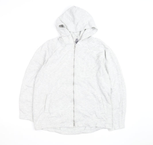 Sweaty Betty Grey Full Zip Hoodie Unisex Adults S Lightweight Cotton Blend