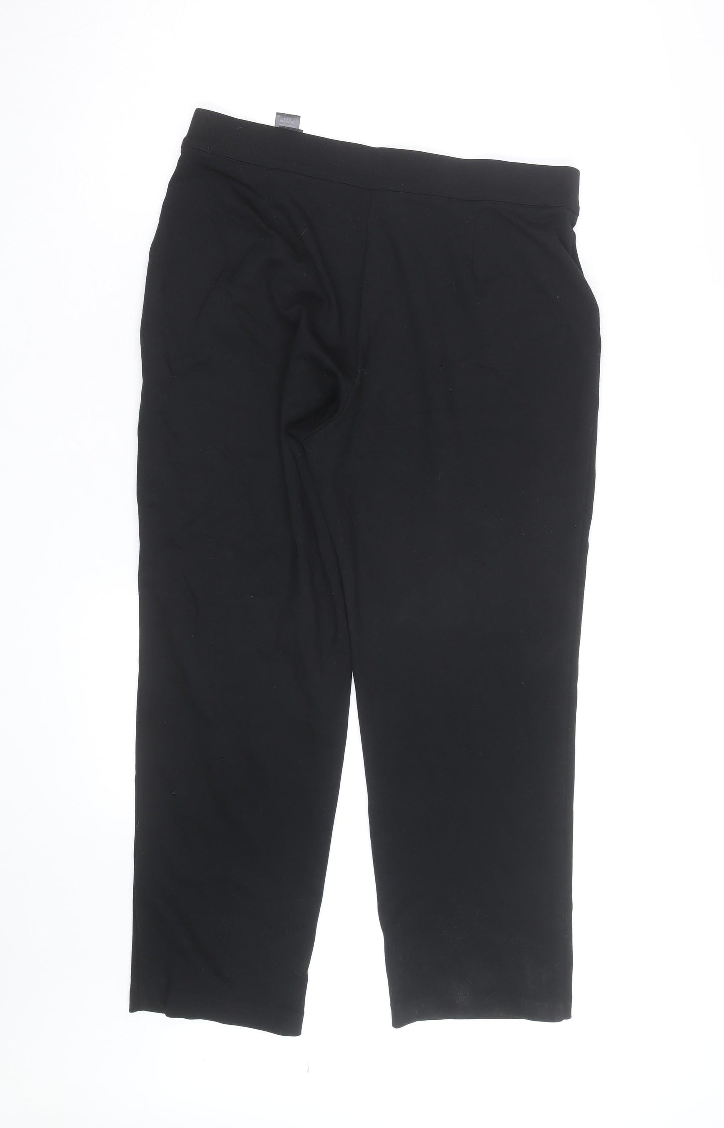 Marks and Spencer Women's Black Slim Cropped Trousers Size 14 Short