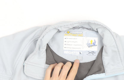 Regatta Women's Grey Softshell Jacket Size 14 Wind Resistant Outdoor