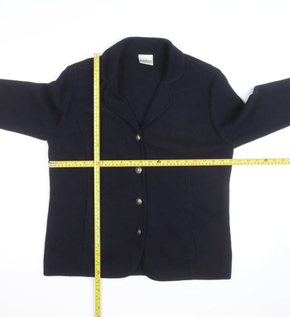 Eastex Women's Blue Collared Button Knit Cardigan Size 14