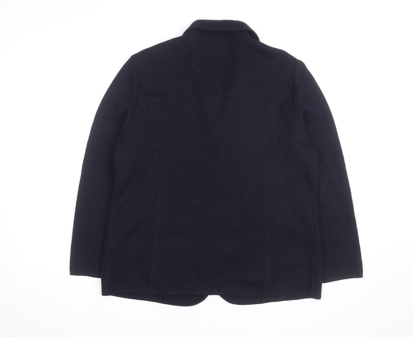 Eastex Women's Blue Collared Button Knit Cardigan Size 14