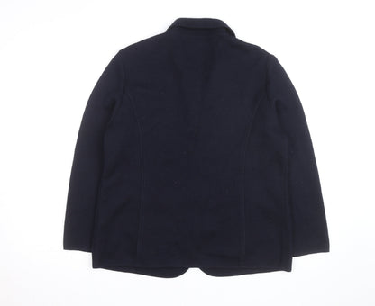 Eastex Women's Blue Collared Button Knit Cardigan Size 14