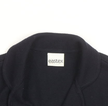 Eastex Women's Blue Collared Button Knit Cardigan Size 14