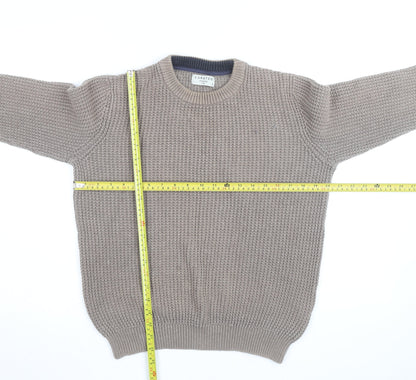 Curated Stockholm Men’s Beige Cotton Chunky Knit Jumper M