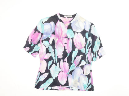 Jacques Vert Womens Multicoloured Floral Chiffon Blouse Size 12
