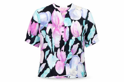 Jacques Vert Womens Multicoloured Floral Chiffon Blouse Size 12