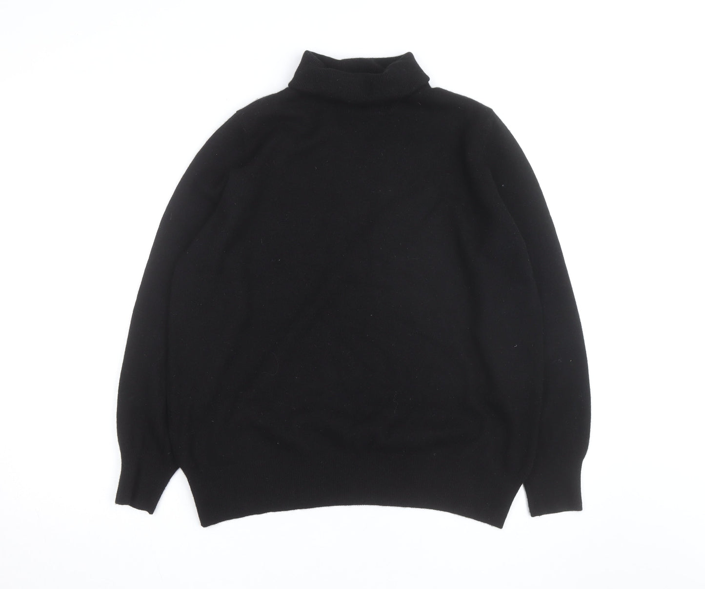 Marks and Spencer Women’s Black Roll Neck Cashmere Jumper Size 20
