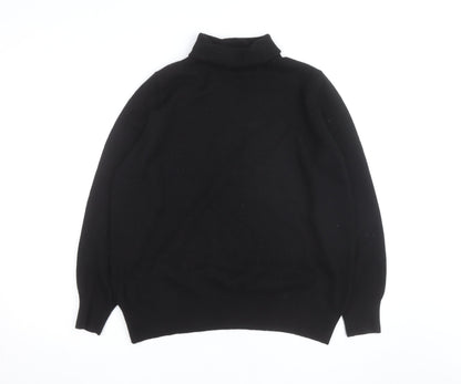 Marks and Spencer Women’s Black Roll Neck Cashmere Jumper Size 20