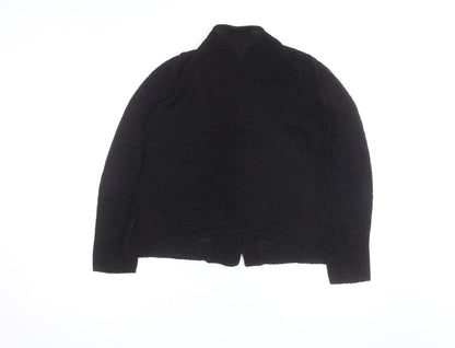 Stephen Men's Black Wool Chunky-Knit Cardigan L