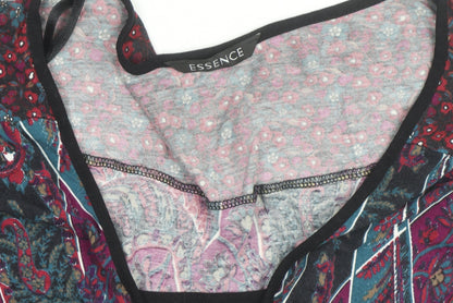 Essence Womens Multicoloured Paisley Wrap Blouse Size 18
