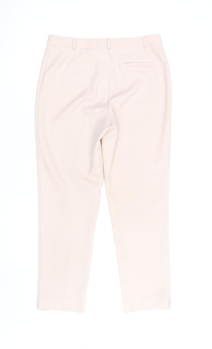 Miss Selfridge Womens Pink Slim Cropped Trousers Size 10