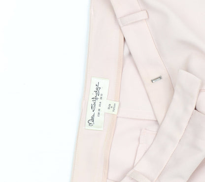 Miss Selfridge Womens Pink Slim Cropped Trousers Size 10
