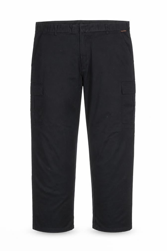 Portwest Men's Black Cargo Trousers Size 40 Regular Fit Workwear