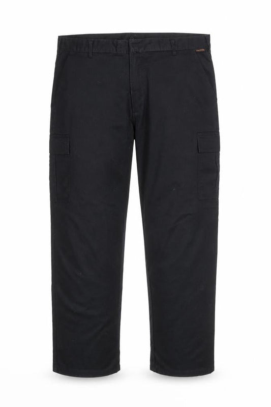 Portwest Men's Black Cargo Trousers Size 40 Regular Fit Workwear